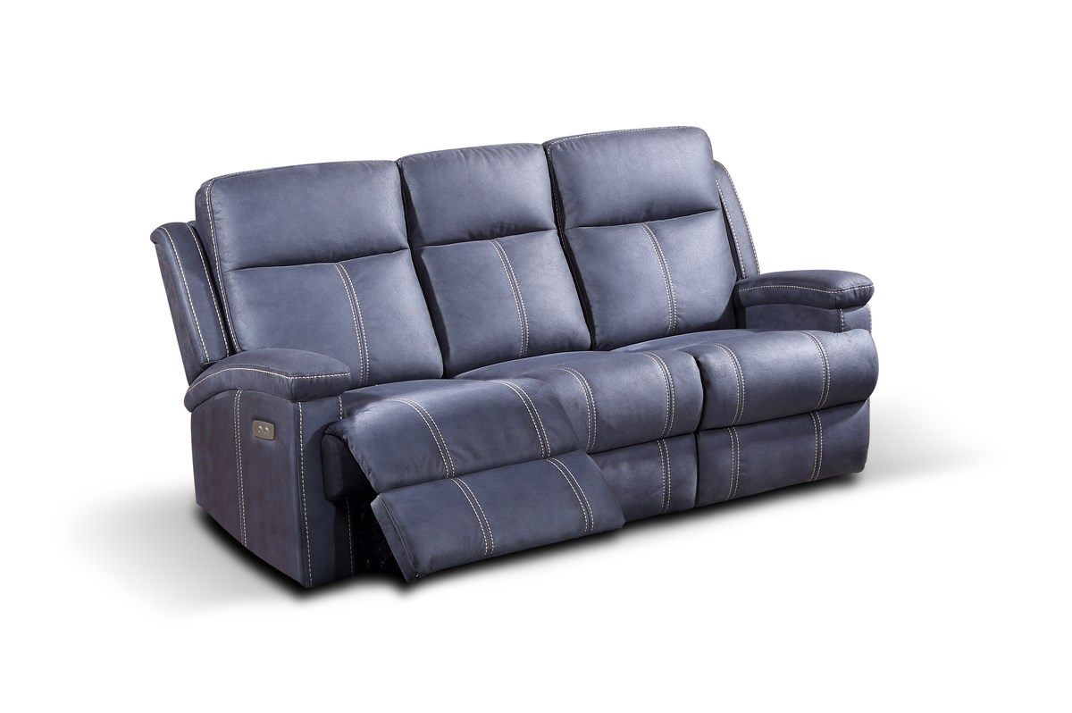 Canapé relax 3 places Maika - bleu - Meubles Crack